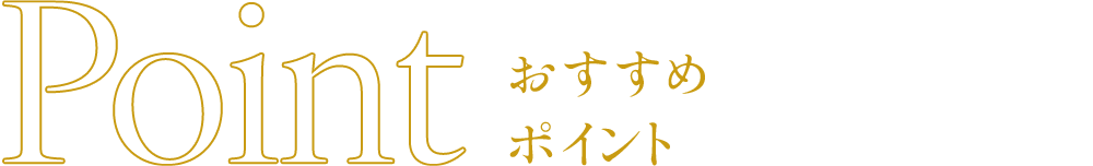 おすすめ ポイント Point